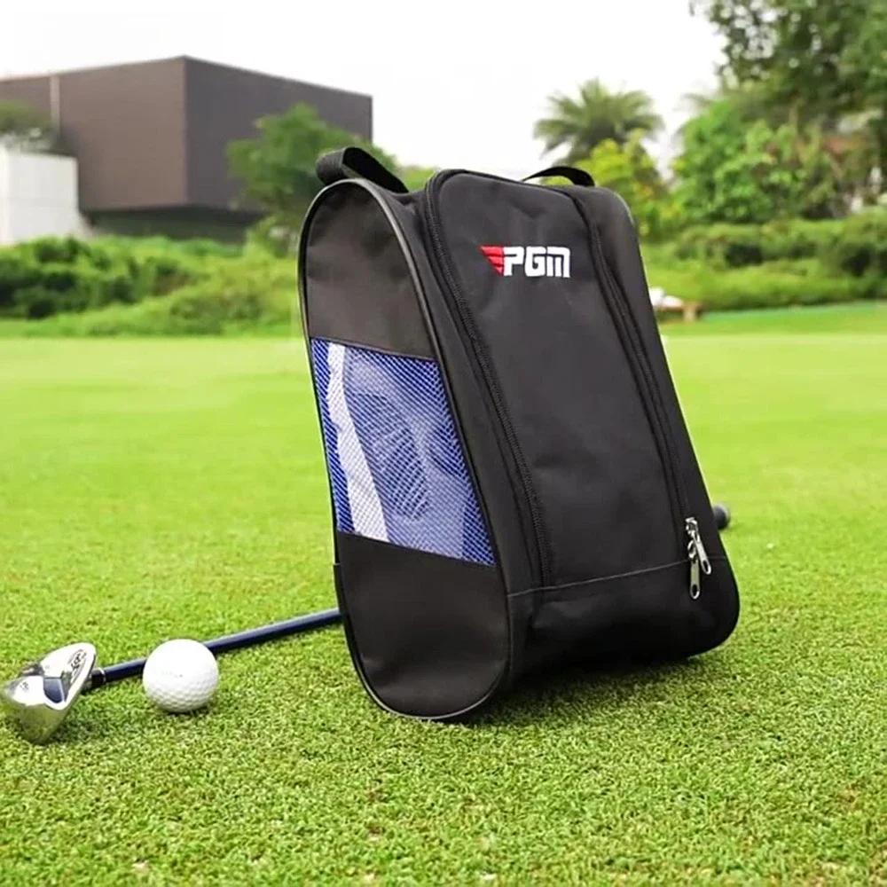 Outdoor Golf Shoe Bag for Travel Breathable Zippered Sports Golf Shoe Carrier Bags for Men Women