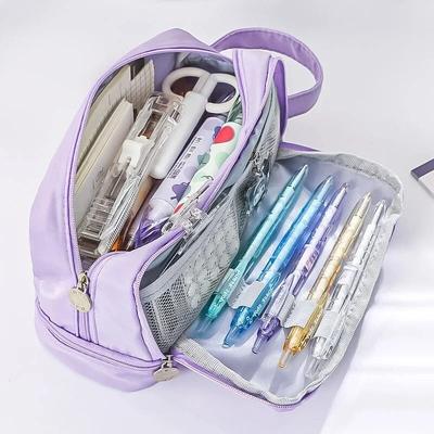 New Large Capacity Pencil Bag Cute Big Stationery Bag Pen Holder Multilayers Pen Case Zipper Pencil Pouch Student School Supplie
