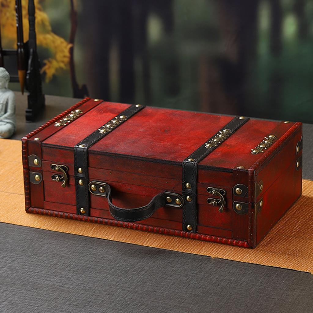 Vintage Holz Schmuckaufbewahrungsbox Antike Stile Handliche Organizer für Schmuck und Heimdekoration Täglicher Gelegenheitsgebrauch