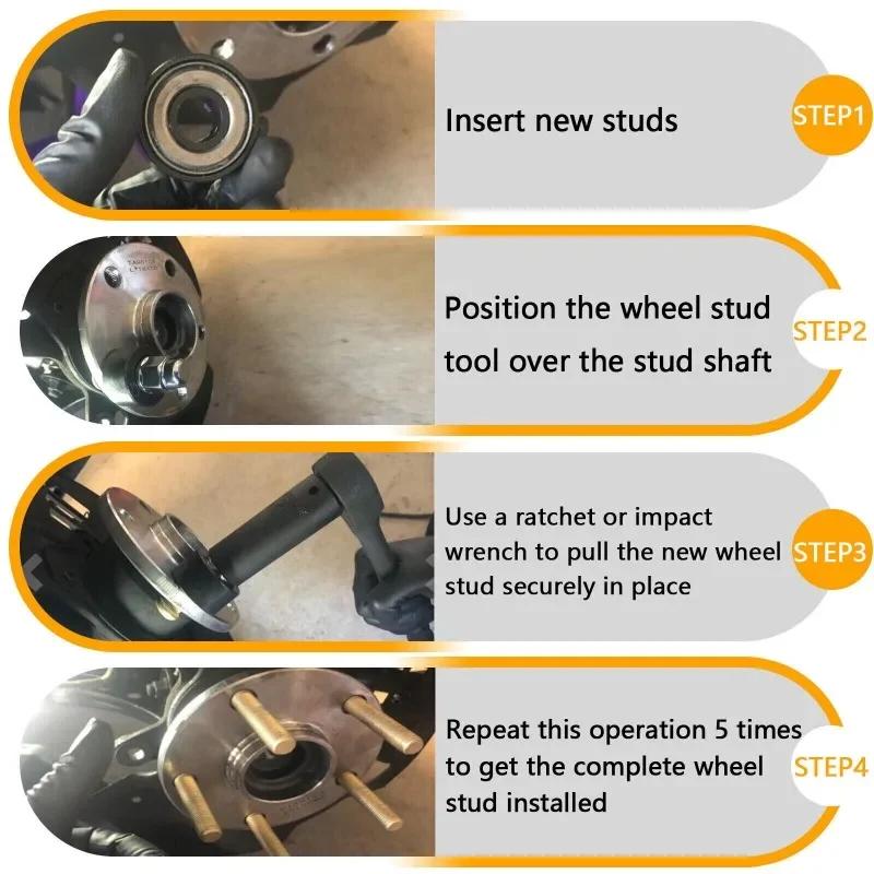 22800 Wheel Stud Installer Replace Most All Automotive and Light-Duty Truck Wheel Studs Tire Stud Tool Compatible AutomotiveTool