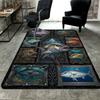 Marine Life Pattern Rug Floor Mat for Living Room or Bedroom Soft and Comfortable Carpet a Gift for Birthday and Holiday.