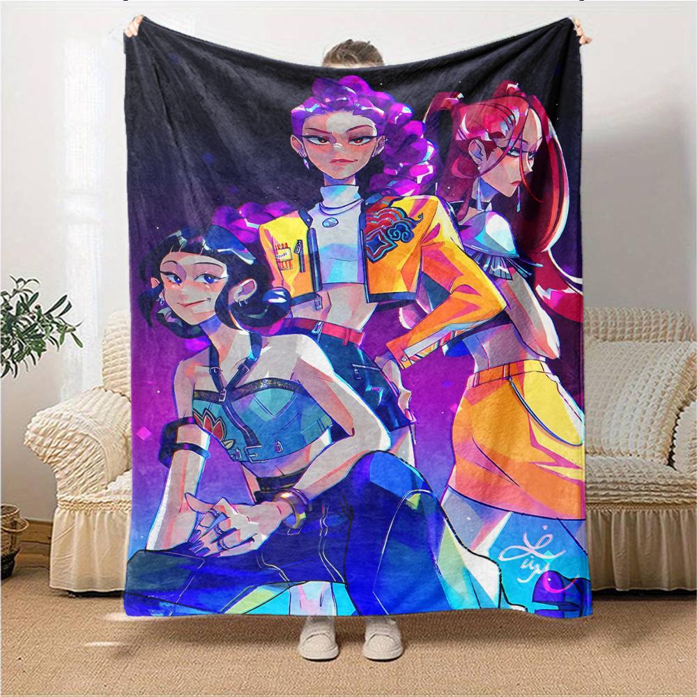 1Pc Fantasy Heroes Unite Blanket For Couch Bed Plush Cozy Fuzzy Blanket Super Soft Warm Blankets For Fall And Winter 0918200