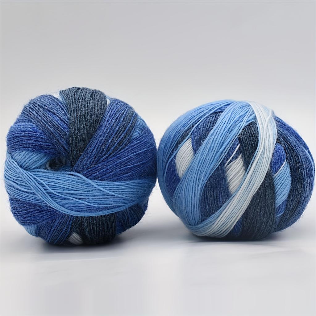 6pcs Gradient Chunky Wool Yarn for Blankets Super Bulky Bundle (600g) - Extra Thick & Soft Hand Knitting Yarn for Cozy DIY Winter Projects