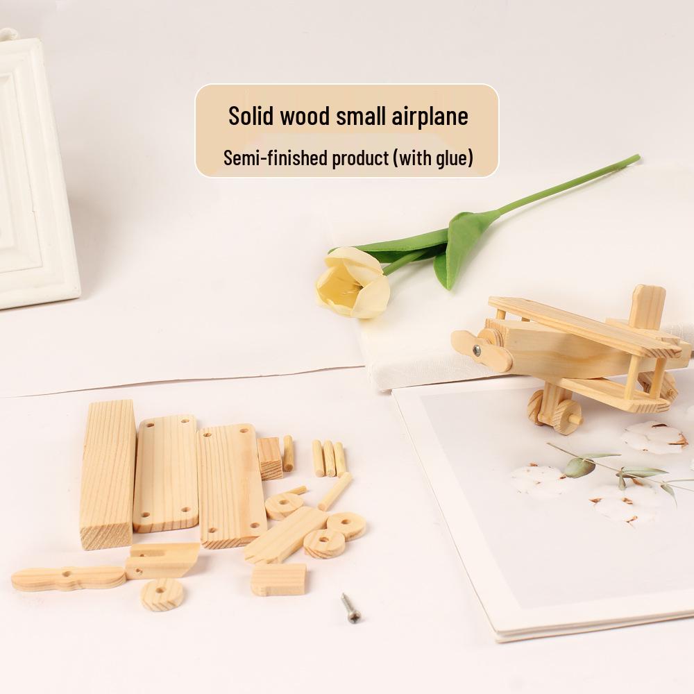Children's Woodworking Kit: Small House Model - Semi-Finished Cottage for Handmade Parent-Child Projects