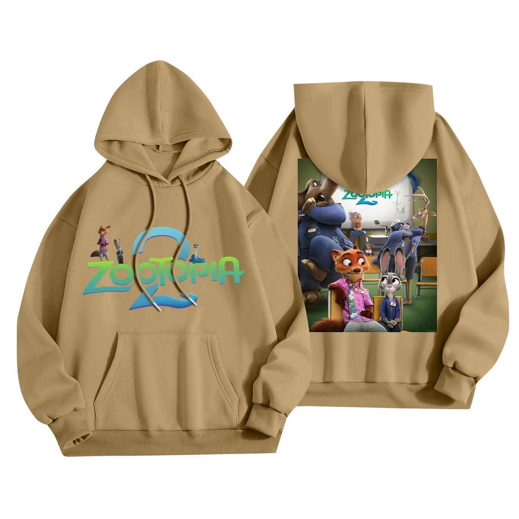 Children's Fashionable Casual Long-Sleeved Cartoon Print Hooded Sweatshirt