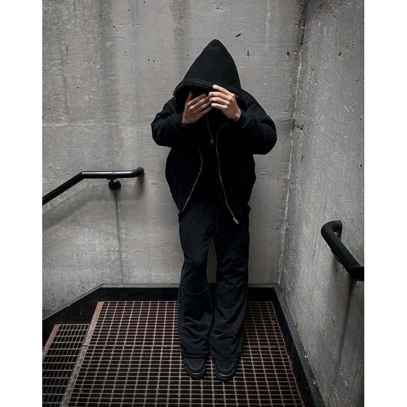 Fashionable Hooded Cardigan Double-layer Wearable High-end Street Fashion Retro Simple Style Men's and Women's Outerwear