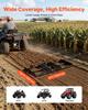 Drag Harrow, 122 X 50 Cm, Tow-Behind Driveway Grader with Adjustable Width & 50lbs Load Capacity, Heavy Duty Lawn Leveling Rake, Galvanized Steel