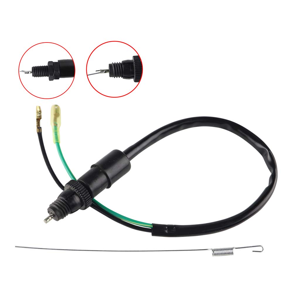 FLYPIG Universal Motorcycle Bike Rear Brake Light Switch with Spring Kit for Yamaha Honda Kawasaki Suzuki Quad Pit Scooter ATV Tail Light Switch