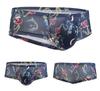 GAY Euro-Amerikanische Mid-Low Rise Herren Unterhose mit Kopf-Print, U-Konvexes Mesh, Atmungsaktiv & Feuchtigkeitstransportierend, Schweißabsorbierender Stil E085.