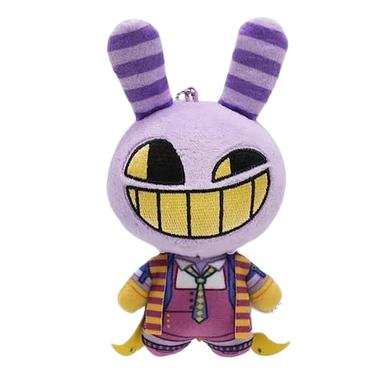 Kawaii The Amazing Digital Circus Plush Keychain Set 3pcs Pomni Jax Caine Soft Mini Dolls For Fans Bag Charm And Birthday Gift