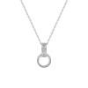 Official 10K White Gold Double Loop Birthday Gift for Includes Jewelry 112546123204 4℃ Necklace, Women, Case,