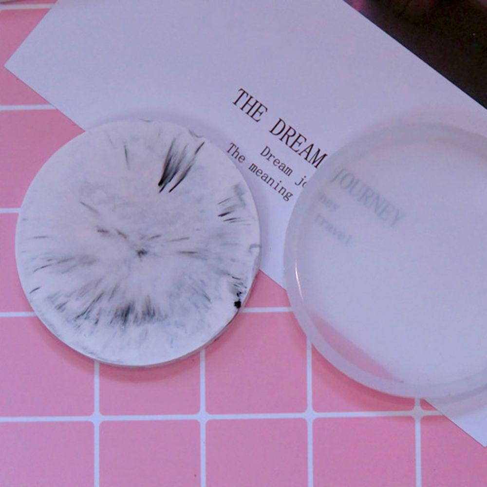 Transparent Fluid Arts Round Coaster Resin Casting Molds Silicone Epoxy Jewelry Pendant Agate Making Mould Tool DIY Accessories
