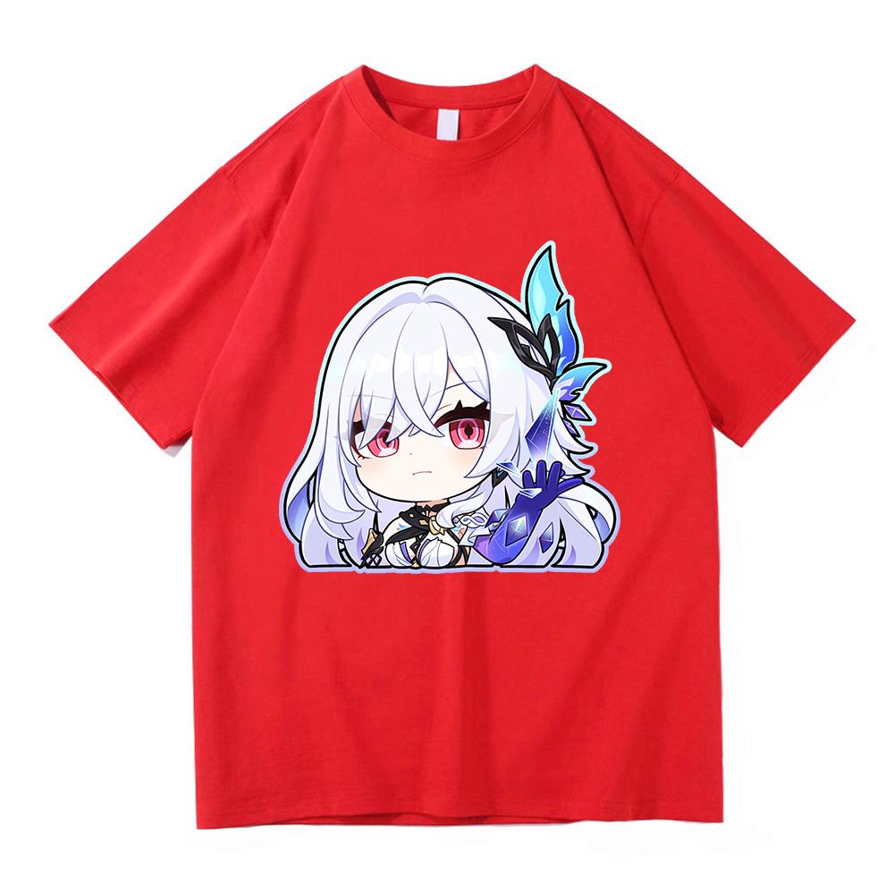 Genshin Impact Skirk T-Shirt Hot Fashion Männer/Frauen Ästhetisch Lustig Süß Grafik T-Shirt Hohe Qualität Lässig Baumwolle T-Shirts