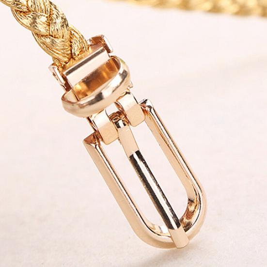 Women Braided PU Leather Narrow Thin Buckle Strap Waist Belt All-Match Waistband