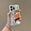 Cute Kitten Is Suitable for Apple 17 Mobile Phone Case Iphone16pro15/14 Anti-drop 13 All-inclusive 12 Leather Pattern Large Holes