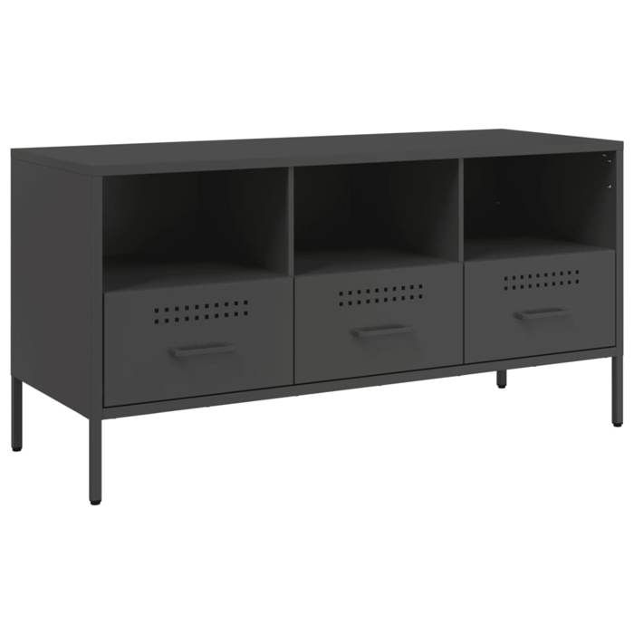 VidaXL TV Cabinet, Television Stand with Legs, TV Stand with Storage Living Room, Black 100.5x39x50.5 Cm 843036