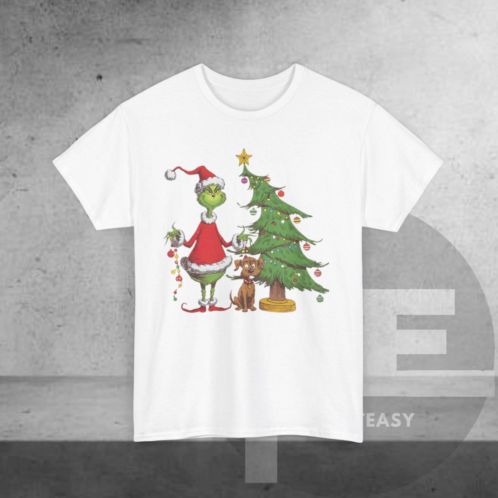 Men s and Women s T-shirts Grinch Christmas Tree T-Shirt Unisex Xmas Tee Funny Grinch Gift M