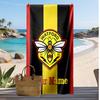 Watford FC Personalized Printed Beach Towel Soccer Logo Support Custom Name Text Absorbent Towel For Sport Travel Special Gift