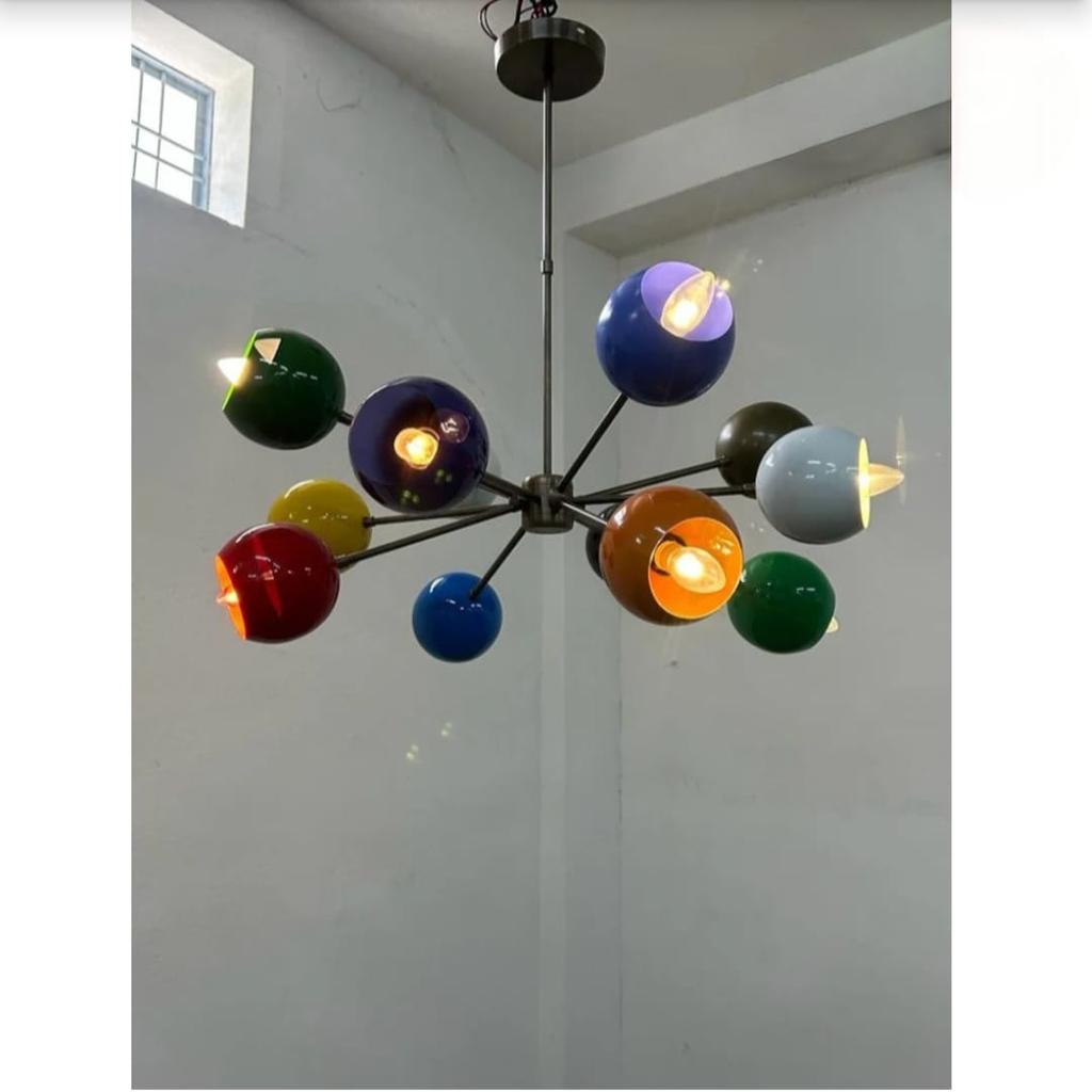 12 Multi Color Modern Sputnik Chandelier Mid Century Ceiling Light Fixture Ceiling Light