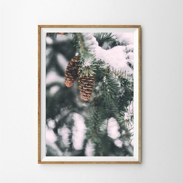 Christmas Decor Winter Snow Forest Deer Elk Owl Sunlight Painting Scenery Home Decor Canvas Poster Art Print Wall Picture