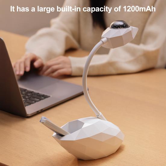 LED Desk Lamp with 360-Degree Gooseneck Desk Flicker Free 3 Lighting Modes Dimmable Study Table Light with Pen Holder