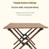 Portable Carbon Steel Roll-Up Camping Table - Foldable BBQ Picnic Dining Table with X-Shaped Legs