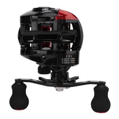 7.2:1 Mulinello da Baitcasting ad Alta Velocità Forza Frenante Potente Freno Magnetico Resistente Ruota da Pesca Sinistra