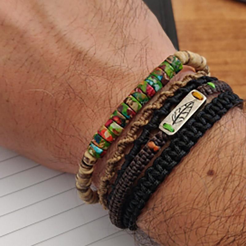 

Minimalist Natural Wood Bracelet Men Grade A Imperial Stone Beaded Braclet Homme Hematite Meditation Braslet Pulsera Hombre Gift 19.5cm(7.5inch)