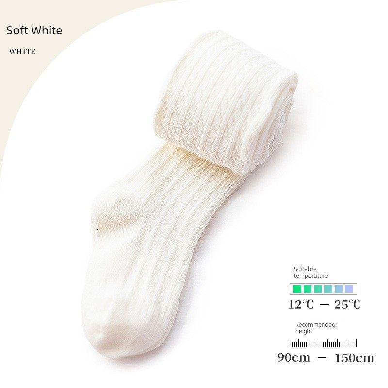 Children's Tights Spring and Autumn Cotton New Style Baby Girl Leggings Girls Solid Color Dance Tights Autumn Thick One-Piece Tights