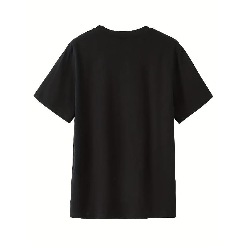 Europäische Größen Kinder T-Shirt - Rosa Kirschblütenzweig-Print, Rundhals Kurzarm Lässiges Sommeroberteil, Kirschblüten-Design