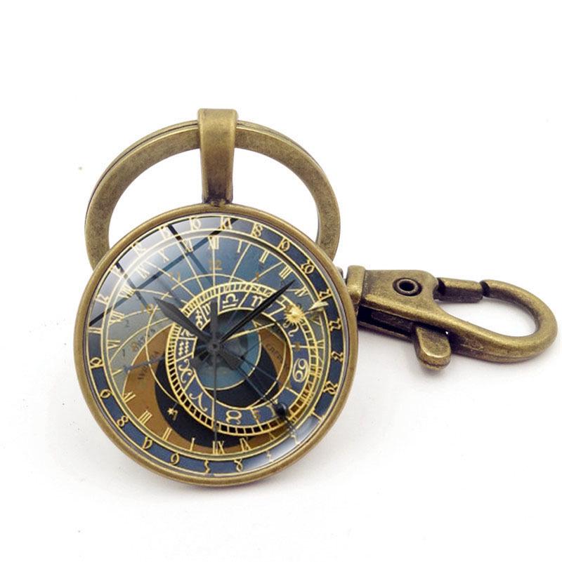 

Prague Clock Steampunk Pendant Keychain