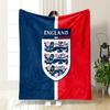 England Three Lions Emblem Design Patterned Flannel Blanket Perfect for the Bedroom Living Room, Sofa, or a Little Nap