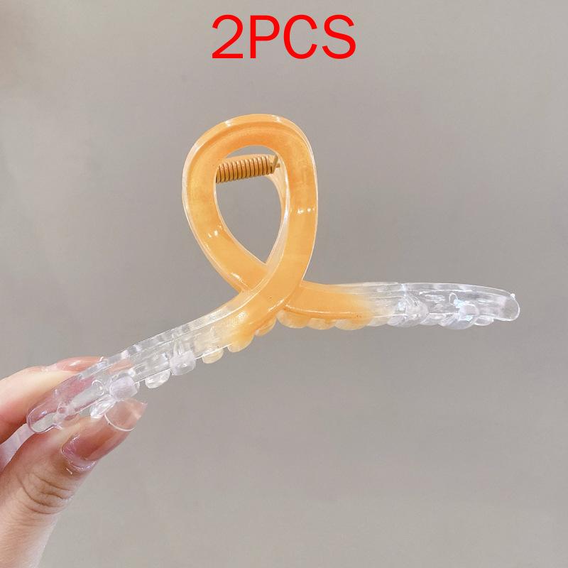 (87 Styles) 2pcs/ Set New Large Jelly Color Hair Clip Acrylic Hair Claw Shark Clamp For Women Girls Fashion Summer Updo Headwear Hair Accessories