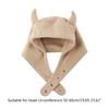Solid Color Ear Protects Hat Fleece Hat Funny Ox Horn Shape Hat Warm Fuzzy Winter Fleece Hat Birthday Gifts for Adult