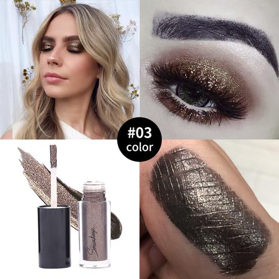10 Farben Glänzender Glitzer Langlebiger Flüssiger Lidschatten Perlglänzendes Augen-Make-up Kosmetik