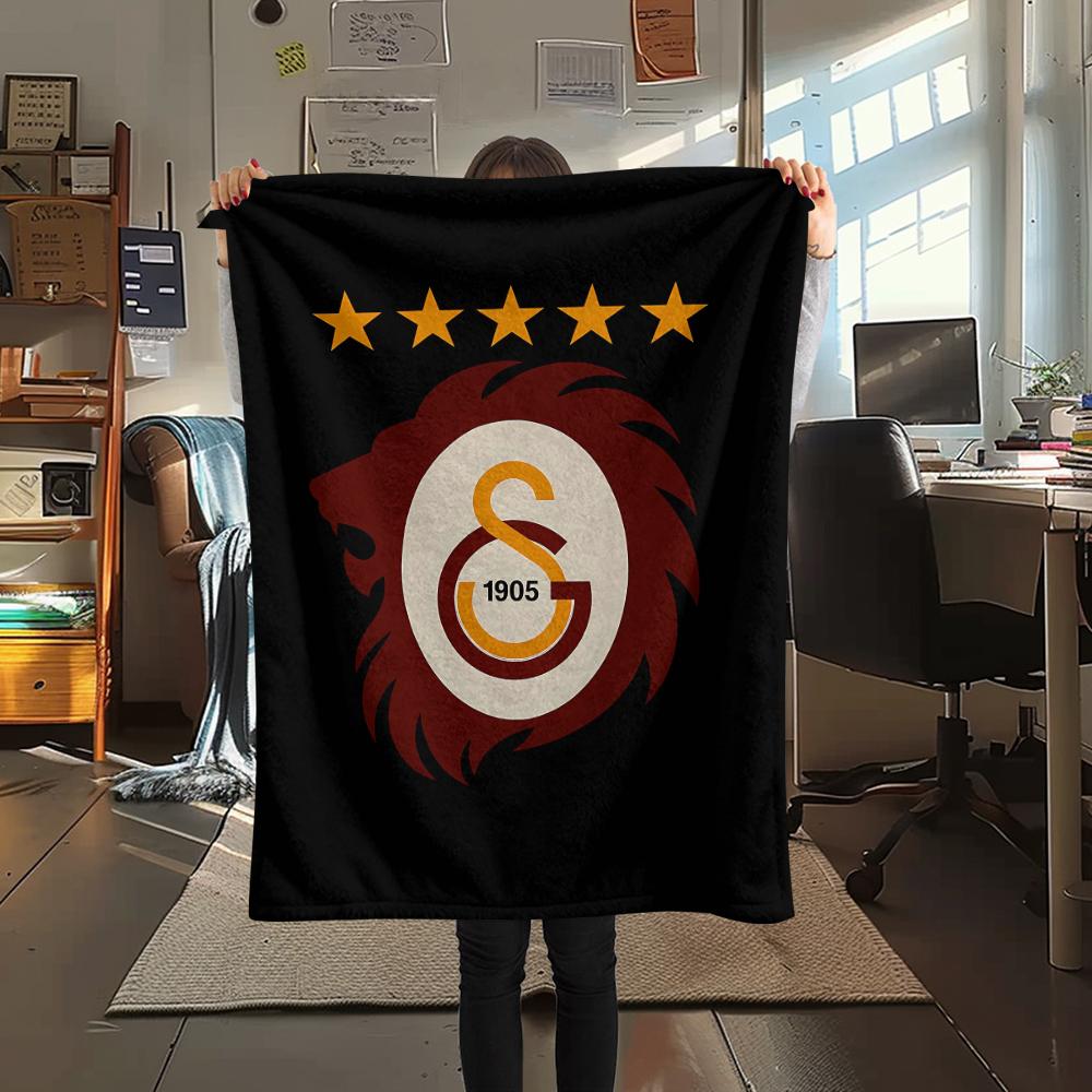 1 шт. Фланелева ковдра з принтом Galatasaray S.K, Висока якість, Для всіх сезонів, Декор для дому, Тепло та затишок, Ідеально для різдвяних подарунків