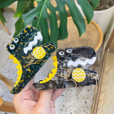 1pc Cute Cartoon Little Dinosaur Hair Catching Shark Half Clip Hair Ponytail Clip New Hair Accessory for Women