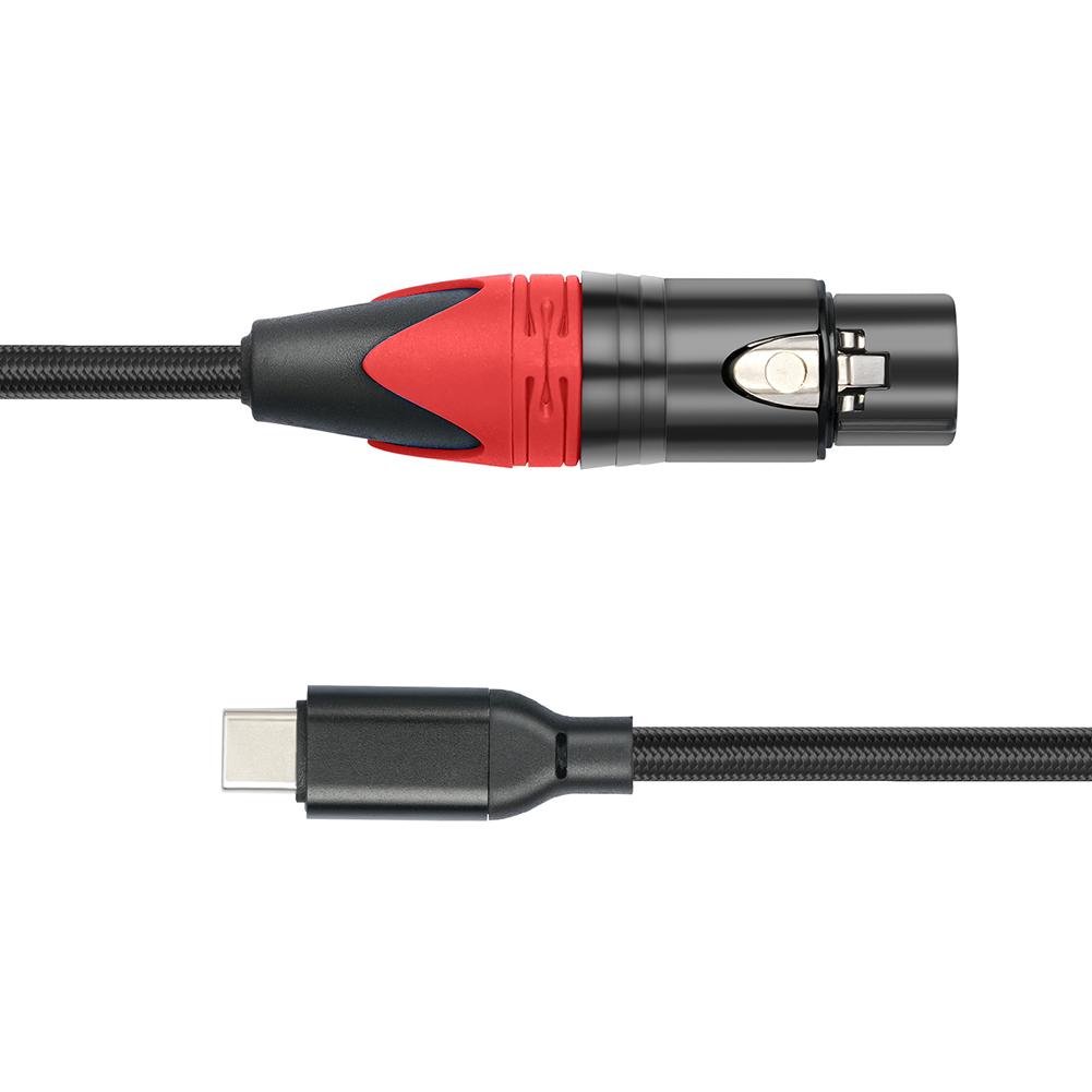 USB C to XLR Female Microphone Cable Type C Male to XLR Female Mic Studio Audio Cord USB C to XLR Microphone Audio Cable