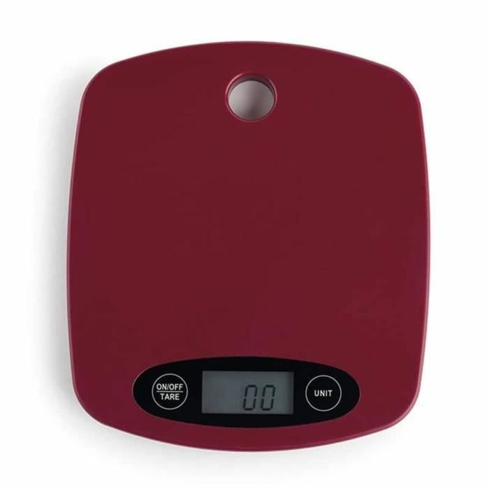 Balance De Cuisine - JATA - HBAL1203 - LCD - 5 Kg - Rouge