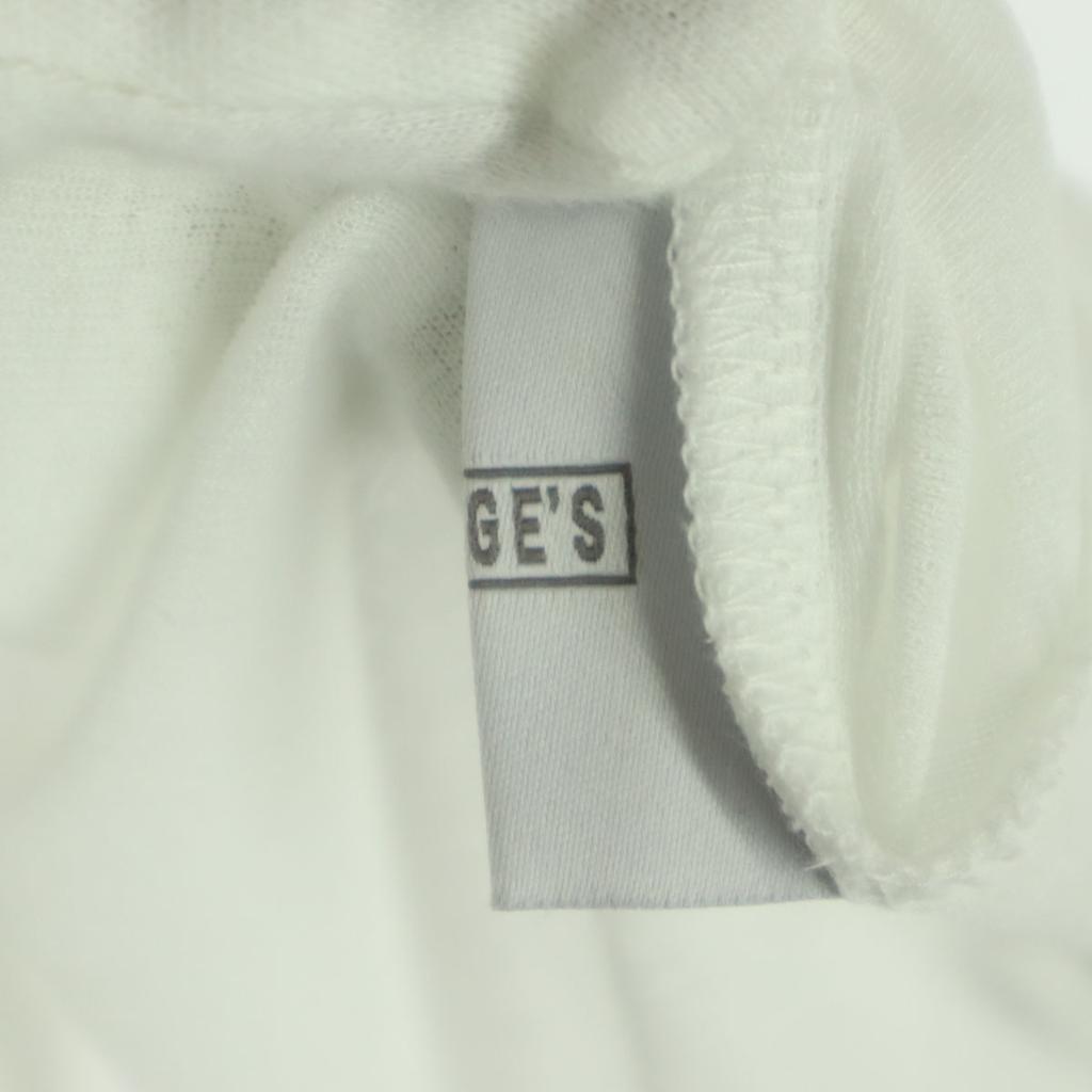 GEORGES Short Sleeve Off-shoulder Sheer T-shirt F White Women Used