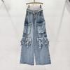 Trendy Brand Jeans for Women, Autumn Versatile Design Casual Cargo Pants, Heavy-duty Multi-pocket Pants for Women