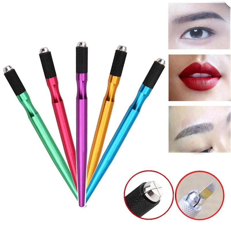 1pcs Microblading Manual Tattoo Pen Permanent Makeup Lips Eyebrow Machine For Embroidery Needle Blade Tattoo Accessories