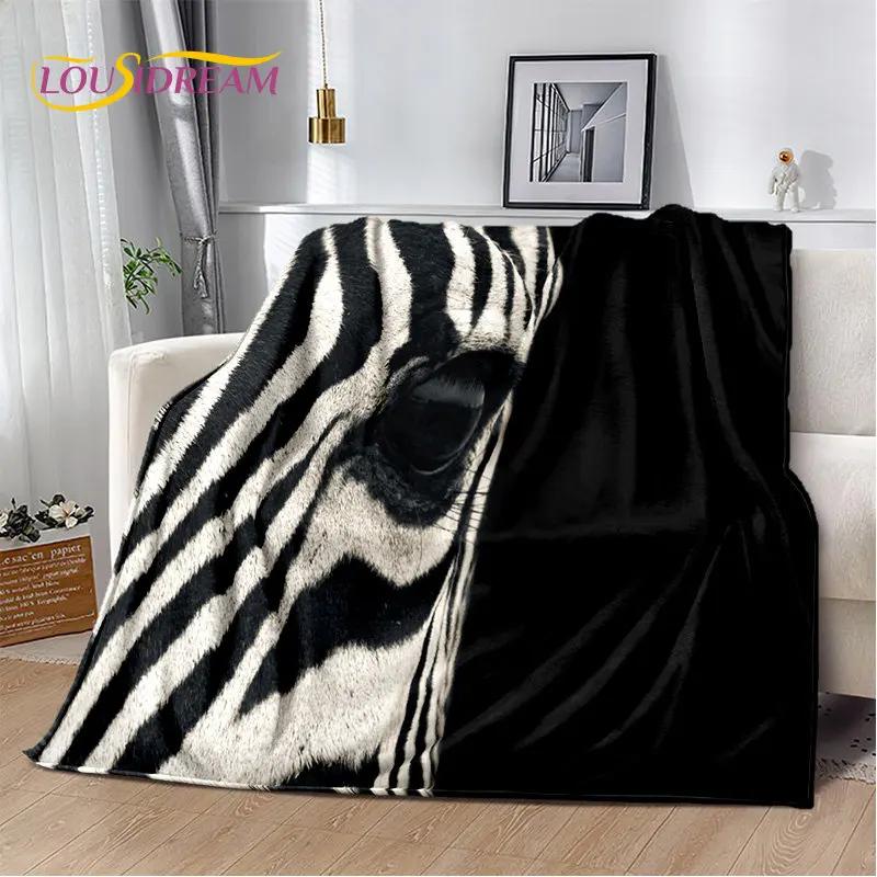 

Wild Animal Zebra Soft Plush Blanket,Flannel Blanket Throw Blanket for Living Room Bedroom Bed Sofa Picnic Cover Bettdecke Kids 75x90cm