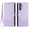 For Samsung Galaxy A16 5G/A16 4G Case Imprinted Honeycomb RFID Blocking Leather Phone Cover with Strap