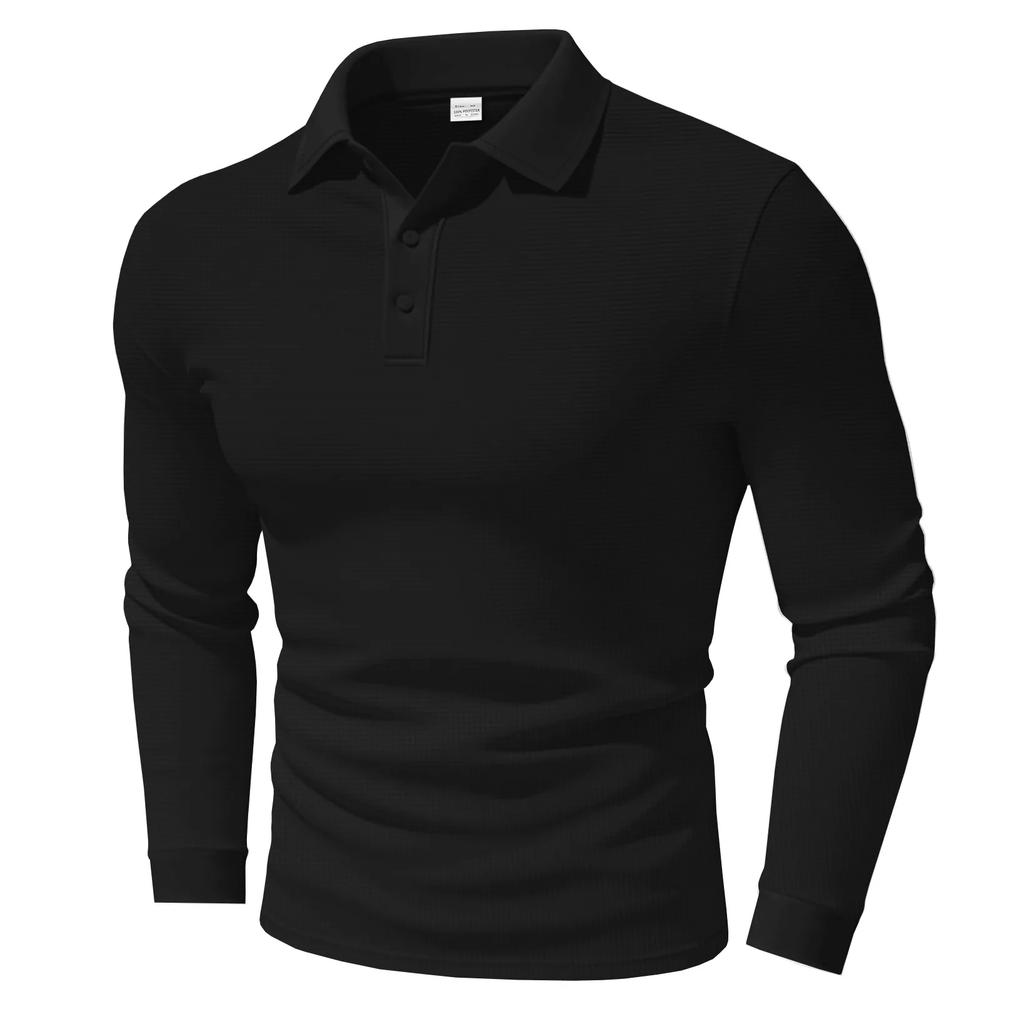 Spring Autumn Lightweight Breathable Men's Polo Shirts Casual Long Sleeve Quick Dry Comfortable Fit Polos