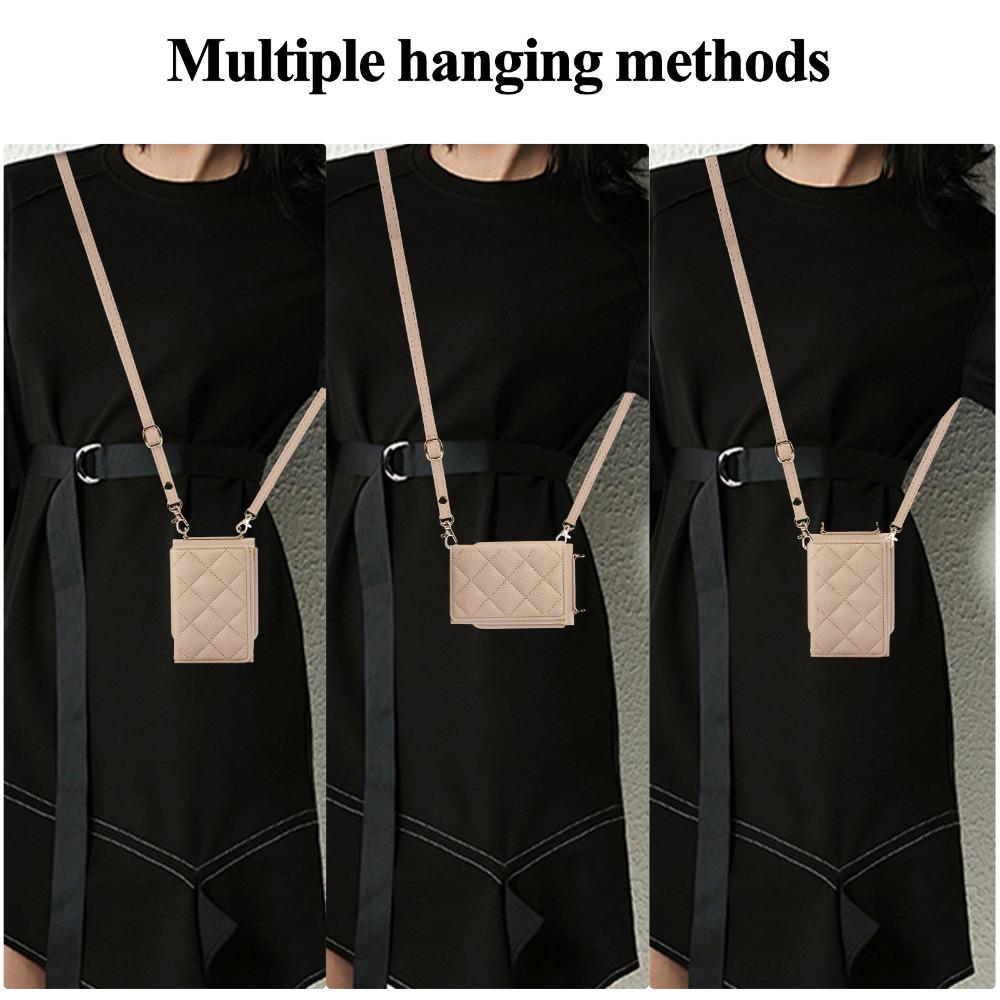 Mirror Wallet with Card Holder Phone Case for Samsung Galaxy Z Flip 6 5 4 3 Flip6 Flip5 Flip4 Flip3 Crossbody PU Leather Cover