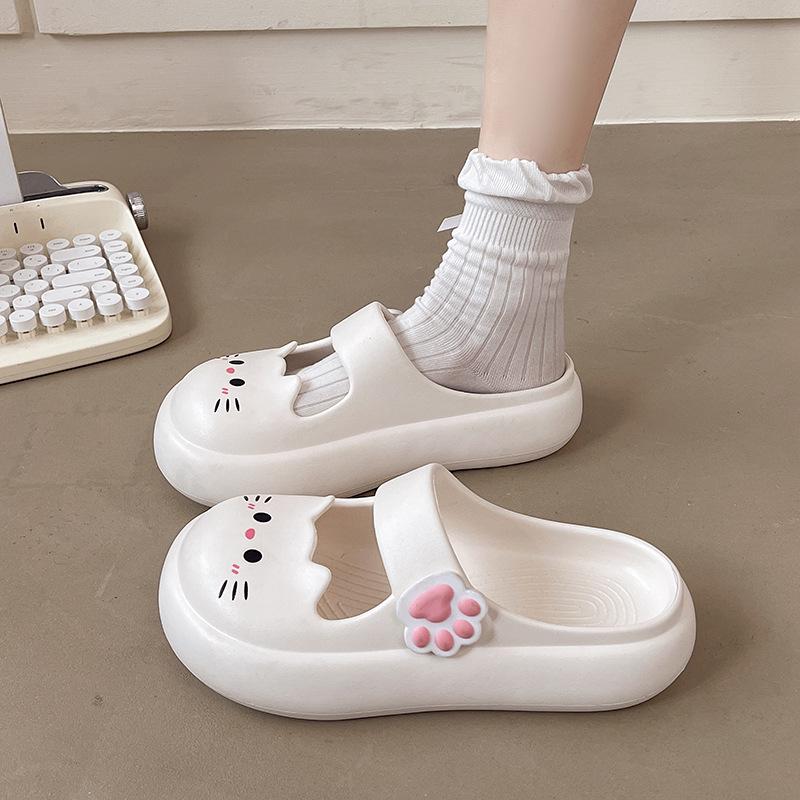 Women’s 2025 Summer Mary Jane Sandals: Non-Slip Kitten Heel, Thick Sole, Closed Toe Outdoor Slippers