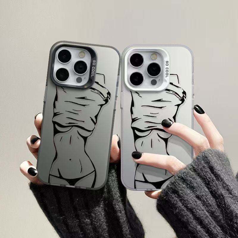 The New European and American Lines Are Suitable for Iphone17 Mobile Phone Case Apple 15promax/14/13pro/12/16e Women