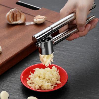 Yousheng Edelstahl Knoblauchpresse Leichtes Auspressen Manueller Zerkleinerer mit Ergonomischem Griff Rostfreier Knoblauchzerdrücker für Küche Restaurant