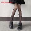 Jk White Stockings For Women With Butterfly Pattern Summer Thin Tights Nightclub Fashion